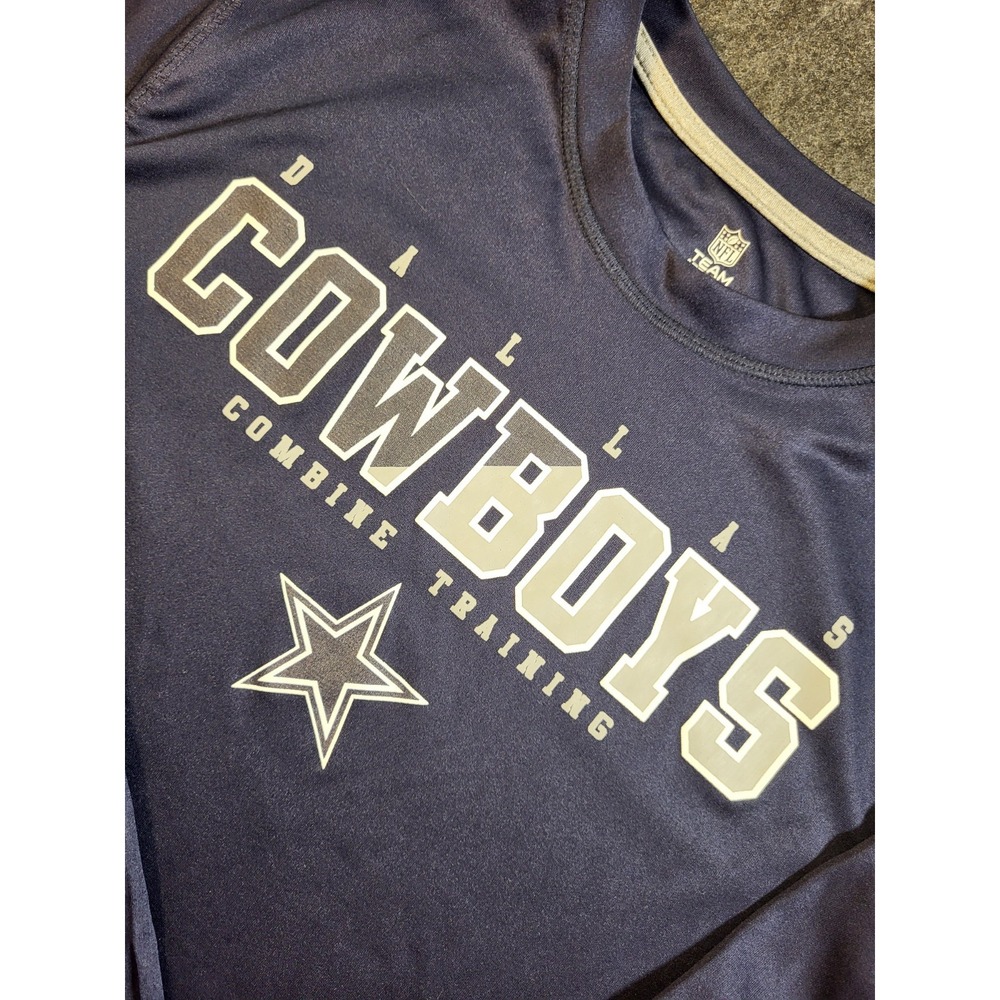 Dallas Cowboys NFL Team Apparel Authentic Combine Long Sleeve Navy Blue Medium